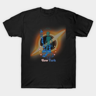 New york alien spaceship T-Shirt